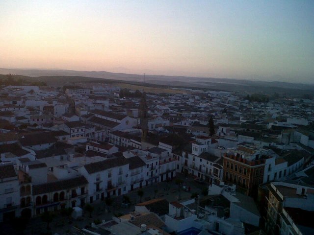 Anochecer en plaza mayor